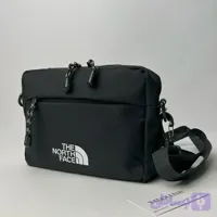 کیف دوشی مشکی The North Face با چاپ برجسته سفید