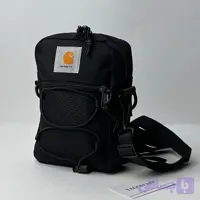 کیف مشکی کارهارت با بند کشی مارپیچی و لیبل کلاسیک Carhartt