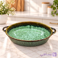 تابه سرامیکی مدل دو دسته بیضی طرح وانسل کد 4