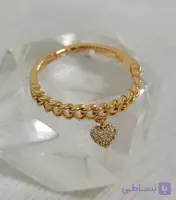 انگشتر قلب نگینی کد 26062