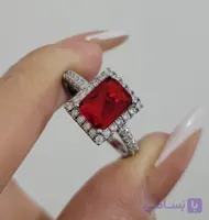 انگشتر سنگ قرمز کد 26243