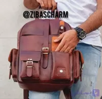 کوله پشتی چرم طبیعی دست دوز - A37