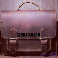 کیف اداری دچرم طبیعی دستدوز زیباس چرم رنگبندی ارسال رایگان ارسال فروش اقساطی