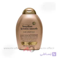 شامپو مو اوجی ایکس مدل Keratin Smooth حجم 385 میلی لیتر