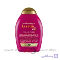 شامپو مو اوجی ایکس مدل Keratin Oil حجم 385 میلی لیتر