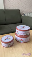 قوطی فلزی گرد ست سه تایی