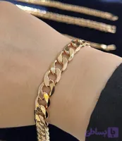 دستبند کارتیر تخت براق طلایی ژوپینگاصل