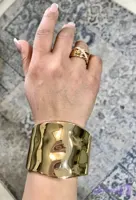 دستبند بنگله پهن طلایی