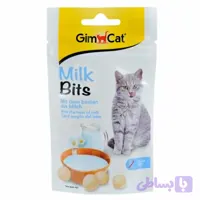 تشویقی گربه جیم کت مدل milk bits طعم شیر وزن 40 گرم