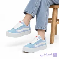 کتونی زنانه ونس آبی روشن کد 8099