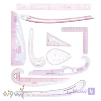 خطکش طراحی ژله ای 10 تکه