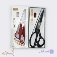 قیچی خیاطی دستی دسته مشکی آزو (PIN) سایز 12