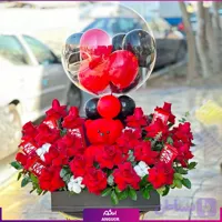 باکس گل،شکلات،بادکنک و عروسک (ولنتاین)