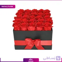 باکس گل رز قرمز 25 شاخه (تحویل در امریکا)