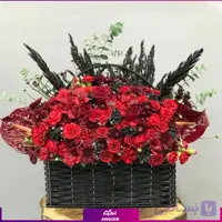 سبد گل با تم قرمز