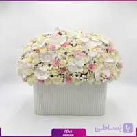 باکس گل رز سفید و صورتی