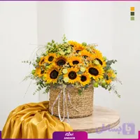سبد گل آفتابگردان شیک و لاکچری