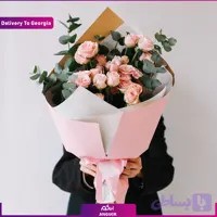 دسته گل رز صورتی (تحویل گل در گرجستان) (کد L0SDB)