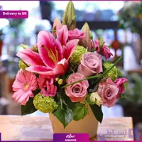 باکس گل رز و لیلیوم (Delivery to UK)