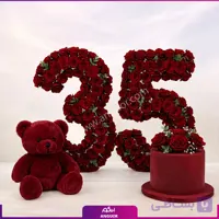 استند عدد با گل رز