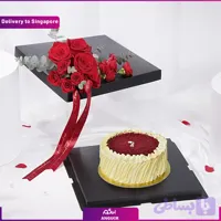 باکس کیک و گل (تحویل در سنگاپور) (کد 1L8F7)