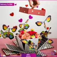 کیک ولنتاین با باکس ویژه سورپرایزی (تحویل در آمریکا)