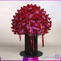 باکس گل رز قرمز طبیعی