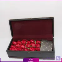باکس گل رز قرمز 18تایی