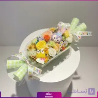 شکلات گل همراه با عروسک کوچیک