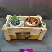 جعبه گل به همراه شمع خاص