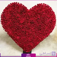 قلبی از جنس گل رز قرمز