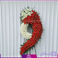 تاج گل شیک با آنتوریوم و رز