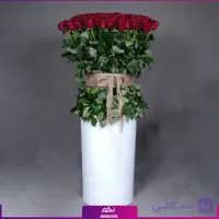 گلدان بلند 120 شاخه رز هلندی