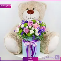 باکس گل و عروسک خرس (Delivery to UK)