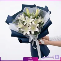 دسته گل لیلیوم سفید (شاین دار)
