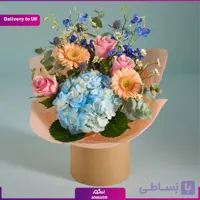 دسته گل با تم آبی (Delivery to UK)