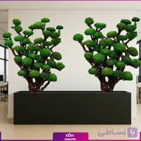 درخت جاودان با گلدان فلزی سفارشی (مخصوص شرکت ها)