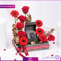 باکس هدیه زنانه ولنتاین با ساعت (امارات)
