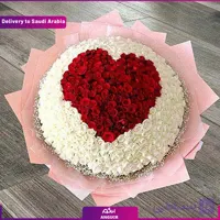 400شاخه گل رز قلبی (تحویل در عربستان)