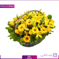 سبد گل تم زرد (تحویل در بلژیک)