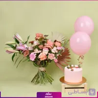 ست تولد باربی (دسته گل، بادکنک، کیک)