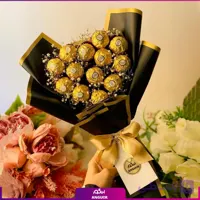 دسته گل شکلاتی ساده