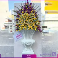 تاج گل شکوه طلایی (گل رز، گلایول)