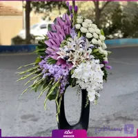 جام گل مهر 26 شاخه گل آنتوریوم (لیلیوم،رز،ارکیده،گلایول)