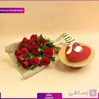 دسته گل با کیک (تحویل در امریکا)