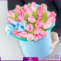باکس گل لاله صورتی