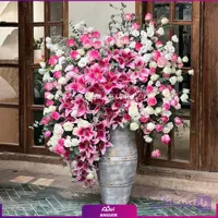 جام گل زمزمه عشق با گلهای لیلیوم و رز