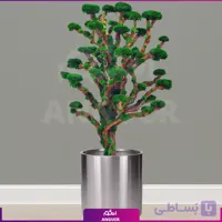 گلدان استیل با درخت جاودان (ٰٰVIP)