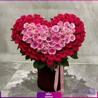 باکس گل قلبی عشق تو زیباست