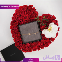 باکس گل ولنتاین با هدیه (تحویل در امارات) (کد Y96SO)